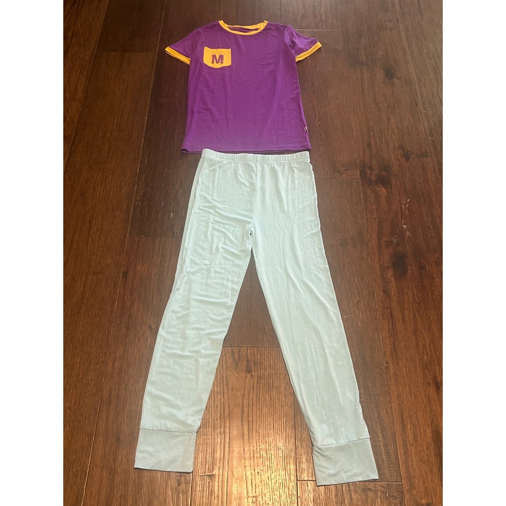 Blippi x Bums & Roses Meekah Bamboo Pajama Set Purple Blue Kids 9/10Y